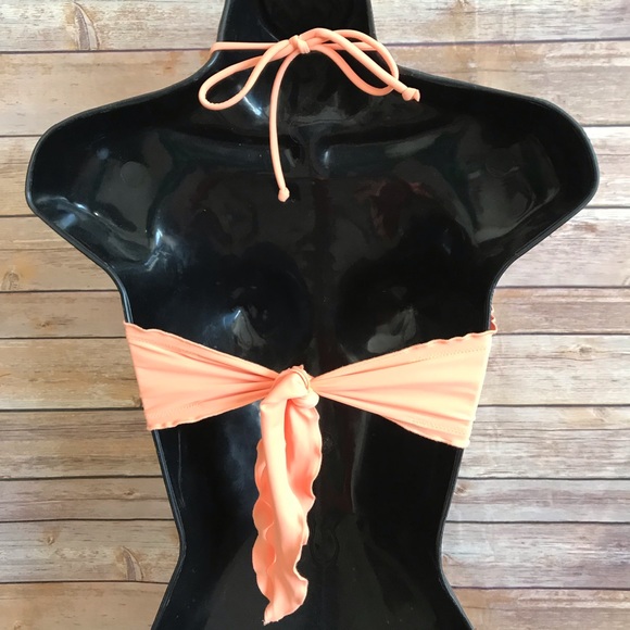 Victoria Secret Coral Bandeau Bathing Suit Top - Picture 2 of 6